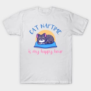 Cat Naptime Is My Happy Hour T-Shirt